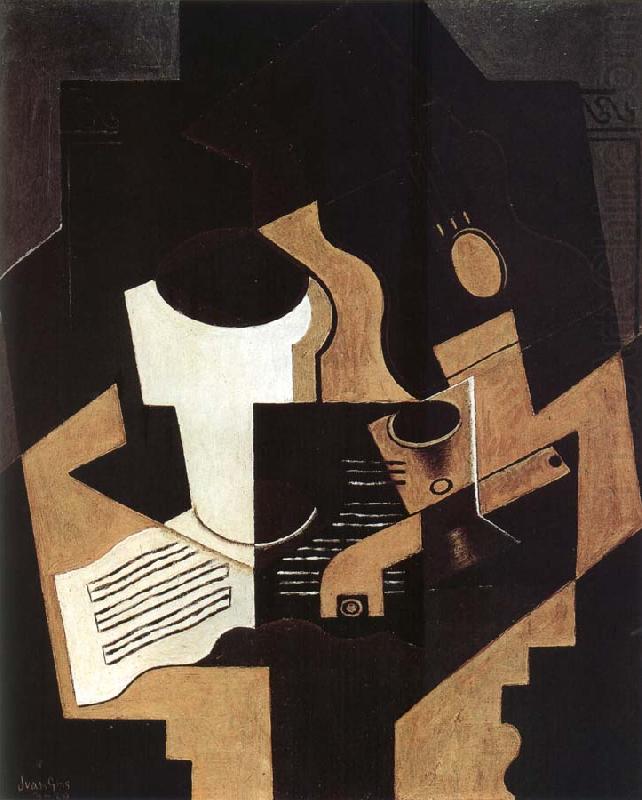 Guitar Pipe and Score, Juan Gris